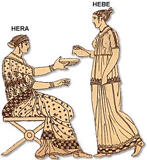 Hera and cupbearer Hebe