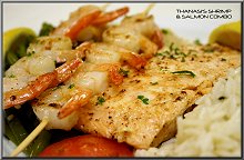 Thanasi's Shrimp and Salmon Combo